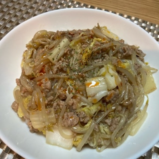 簡単！ひき肉ともやしのあんかけ丼！